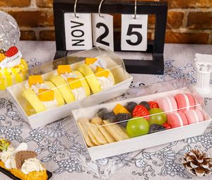 Square Plastic Sandwich <b>Box</b> for Cake <b>Roll</b>, Puff, Meat Floss, Dessert & Mooncake | Disposable Food Packaging Container - Product Image 5