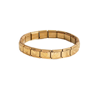 Modular Bracelet Stainless Steel Heart Pattern Unisex Jewelry DIY Accessory - Product Image 5