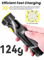 Lampe d'inspection professionnelle rechargeable à LED 1200 mAh 500LM 90° °   Lampe torche rotative avec base magnétique et crochet pour la réparation
