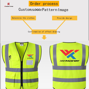 Veste de sécurité réfléchissante pour ouvriers du bâtiment avec logo imprimé, haute visibilité, 100% tissu, <span class=keywords><strong>gilet</strong></span> de sécurité fluorescent <span class=keywords><strong>orange</strong></span> vert - Product Image 2