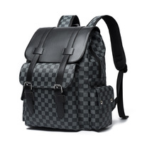 Sac à dos pour ordinateur portable unisexe en PU, tendance, décontracté, pour les voyages, les affaires, l'école, tendance, grande capacité, doublure en polyester, ultra-léger