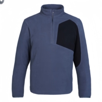 2023 hiver durable microfibre polaire veste fermeture à glissière respirant et col montant matériau recyclé pour une utilisation en automne