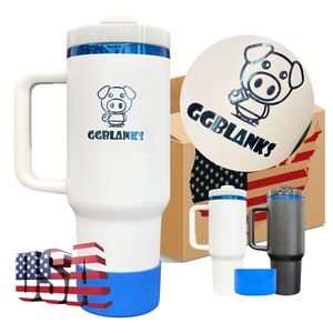 Gobelet isotherme en acier inoxydable thermolaqué bleu de 40 oz avec couvercle et paille, gravure laser pour café et sports de plein air - Product Image 3