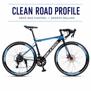 Bicicletta da Corsa <span class=keywords><strong>GUNS.N</strong></span>.<span class=keywords><strong>ROSES</strong></span> Gun Flower 700C in Lega di Alluminio con Doppio Freno a Disco, Manubrio Curvo, Modello GR-F8 - Product Image 5