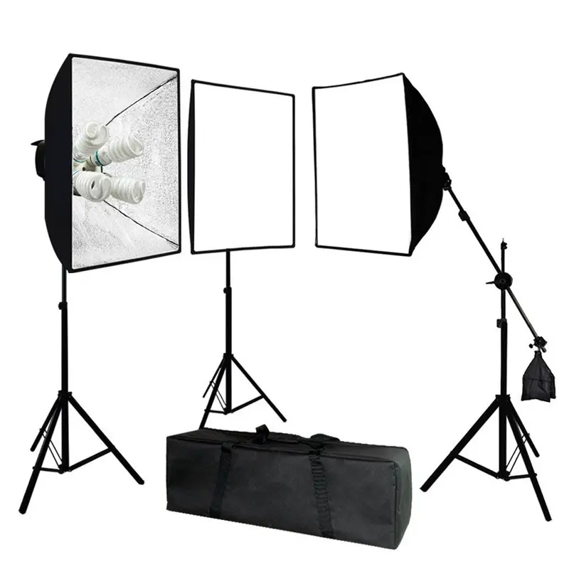 Réflecteur de lumière continue d'équipement de boîte souple de studio de photo et de vidéo avec le kit de lumière de photographie de tête aérienne