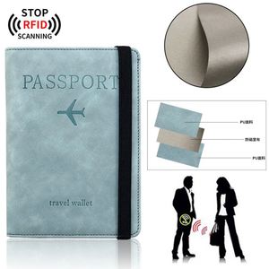 กระเป๋าเดินทางหนัง PU แบบกำหนดเอง ขายส่ง พร้อมช่องใส่บัตรป้องกัน RFID และช่องใส่ตั๋ว ปกหนังสือเดินทาง - Product Image 4