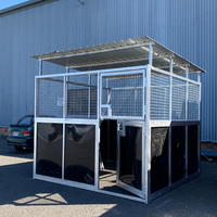 Personnalisé Portable Pas Cher HDPE Galvanisé Cheval Box Stable Panneaux Avec Abris De Paddock Pour Parcours De Course