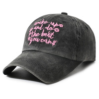 Casquette de baseball délavée et vieillie avec broderie de lettres, chapeau de soleil décontracté et polyvalent pour femme, style tendance