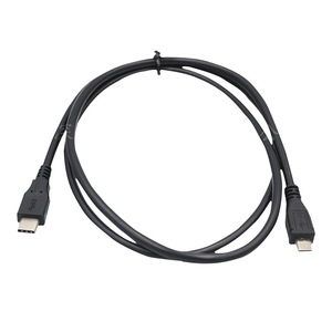Cable de Datos USB Tipo C a Micro USB Negro para Teléfono Móvil, 1m, Revestimiento de PVC - Product Image 1