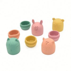 Eco-Friendly 4Pcs Animals Shape Silicone Baby <b>Bath</b> Set Spray Water Toy for Boys Girls Pool Bathroom Toys - Product Image 3