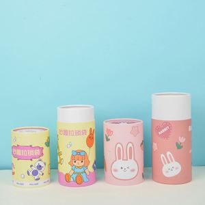 Tube en carton biodégradable personnalisé pour aliments pour animaux de compagnie, avec mécanisme rotatif, motif dessin animé - Product Image 2