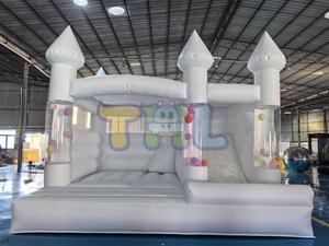 Vente chaude bon <span class=keywords><strong>prix</strong></span> château plein d'entrain blanc maison de saut <span class=keywords><strong>ballon</strong></span> gonflable maison de rebond pour mariage - Product Image 6