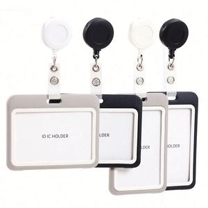 Factory Supply Candy Color Hard ABS Double Sides Clear Identity Badge Card <b>Holder</b> With Flexible Spring - Product Image 6