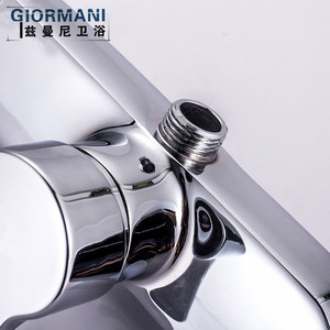 ก๊อกผสมน้ำฝักบัวทองแดงยี่ห้อ Giormani แบบก้านเดียว แกนเซรามิก ติดผนัง - Product Image 2