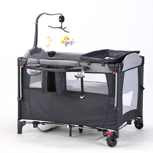Lit de voyage 3 en 1 pour bébé, très vendu, pliable facilement, avec <span class=keywords><strong>table</strong></span> <span class=keywords><strong>à</strong></span> <span class=keywords><strong>langer</strong></span> et jouets musicaux - Product Image 3