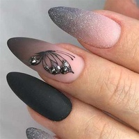 Coffrets cadeaux personnalisés de luxe ongles Diamante faux ongles naturels courts