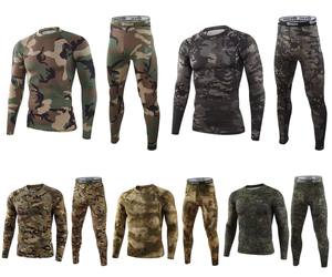 Russia camo ESDY Outdoor tattico sport termici uomo biancheria intima abiti neri - Product Image 6