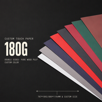 Papier tactile plat enduit personnalisé pour emballage de boîte à vin, imperméable, anti-ondulation, feuille de pâte de bois 180g, couleur et taille personnalisées