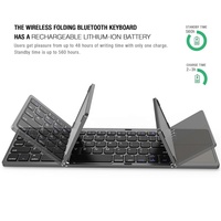 Keyboard lipat portabel permainan, gigi biru nirkabel kustom dapat dilipat