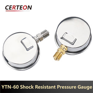 YTN60 Doble Escala PSI Vacío Aceite Lleno Montaje Axial Antigolpes Resistente a Corrosión M14 NPT G1/2 Manómetro - Product Image 4
