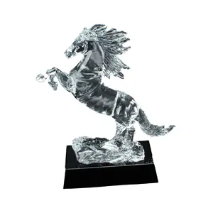 Hitop Battle Steed estatua de caballo de cristal K9 trofeo de premio de cristal para regalo artesanal