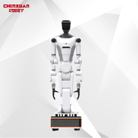 Robot Humanoide de Servicio con Ruedas, Robot Humanoide con Base de Ruedas Impulsado por IA, Robot Humanoide Móvil Inteligente