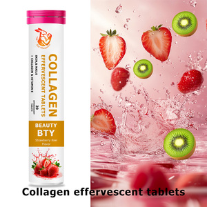Comprimés effervescents de collagène à marque privée avec vitamine C et acide hyaluronique pour hommes et femmes, favorisant la santé des cheveux, de la peau et des ongles - Product Image 4
