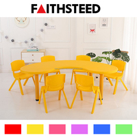 Table en forme de rein pour enfants, idéale pour les activités ludiques et éducatives, table de maternelle à quatre pieds pour la salle de classe et la garderie