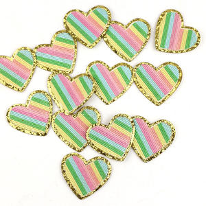 Bordado Chenille mujeres parches corazón estrella relámpago avión flamenco ancla parches para sombrero - Product Image 5