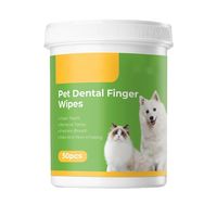 Lingettes dentaires pour animaux de compagnie, 50 pièces, nettoient les dents, éliminent le tartre, rafraîchissent l'haleine, lot en gros
