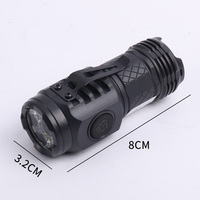 Senter Taktis Mini Zoom 3-Eyed Monster Super Power LED Bulb USB Rechargeable Desain Jerman dengan Bodi Lampu ABS Ukuran Jempol