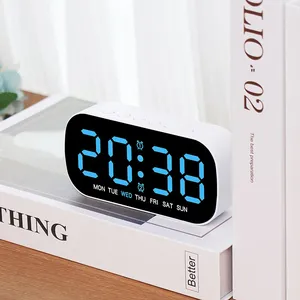 Reloj Despertador Electrónico Moderno y Sencillo, Multifunción, con Pantalla LED Digital, Indicación del Día de la Semana y 24 Horas, Dos Conjuntos de Relojes de Escritorio USB - Product Image 2