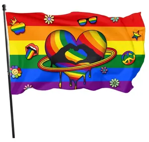 3x5 Ft Gay Trans Pride Blm bandiera a pugno a doppio lato grande striscione per la decorazione delle vacanze al coperto