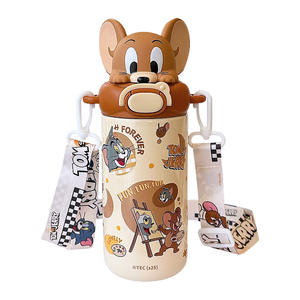 ขวดน้ำเก็บอุณหภูมิสำหรับเด็ก ทอมแอนด์เจอร์รี่ 525 มล. พร้อมหลอดดูด แก้วพกพาสำหรับโรงเรียนและโรงเรียนอนุบาล - Product Image 3