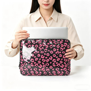 Capa de Laptop à Prova d'Água em PVC com Padrão de Leopardo, 14 Polegadas, Forro de Poliéster, Bolsa Protetora para Notebook - Product Image 3