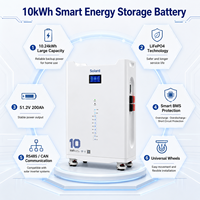 Sistema de Batería de Almacenamiento de Energía Doméstica LiFePO4 Apilable de 8000 Ciclos, 10 kWh, 200 Ah, Garantía de 10 Años