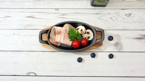 Padella Ovale in <span class=keywords><strong>Ghisa</strong></span> Pre-Stagionata Antiaderente con Base in Legno e Bordi Alti per Tutti i Fornelli Inclusa Induzione - Product Image 5