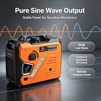 Générateur de chantier portable FW6500is 5500W à onduleur à onde sinusoïdale pure, 223cc, démarrage électrique, avec kit de roues pour chantier de construction