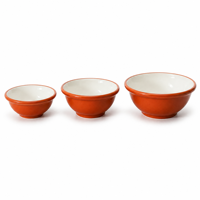 Vente en gros de bols à riz en mélamine brillante orange et blanche de 5 à 8 pouces, empilables, compatibles lave-vaisselle, pour restaurant, hôtel, cuisine