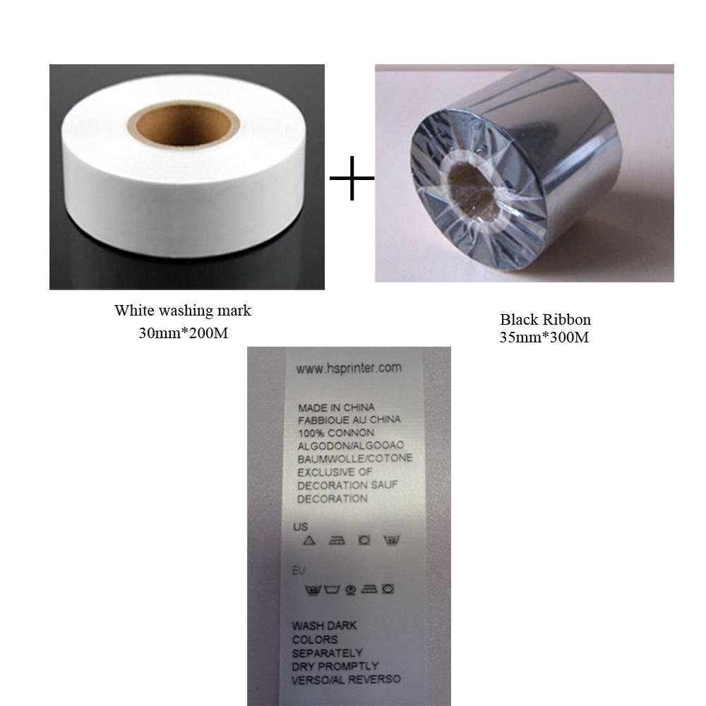 white mark and Black ribbon