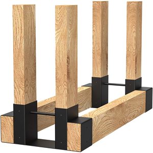 Outdoor Indoor Metal Firewood Rack Log Heavy Duty Fire Steel Wood Holder Storage