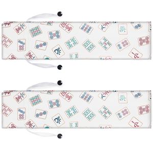 Sac à cordon portable américain pour <span class=keywords><strong>Mahjong</strong></span>, grande capacité, pochette de rangement pour tuiles, supports et poussoirs - Product Image 5