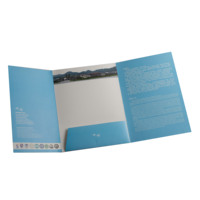 300gsm cartulina de un solo bolsillo Trifold presentación carpeta de archivos de impresión