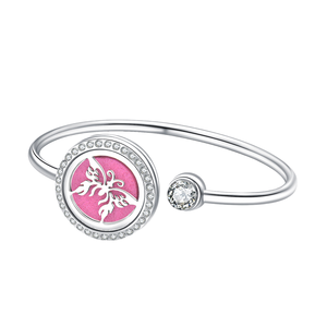 Brazaletes de moda unisex con diseño de árbol geométrico hueco y pedrería, tipo brazalete abierto, con difusor de aceites esenciales y aromaterapia, y caja de perfume - Product Image 4