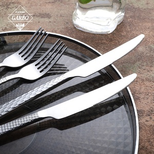 Nhà máy trực tiếp giá rẻ 13/0 gương đánh bóng bạc Thép không gỉ Flatware đặt bữa ăn tối nổi khắc mô hình xử lý Bohemian - Product Image 4