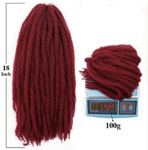 Afro Kinkys Số Lượng Lớn 18Inch 15 Màu Sắc Có Sẵn Marley Bện Tóc Afro Kinky Xoăn Tóc Giả Crochet Phần Mở Rộng Tóc Đảng Cosplay Tóc Giả - Product Image 3