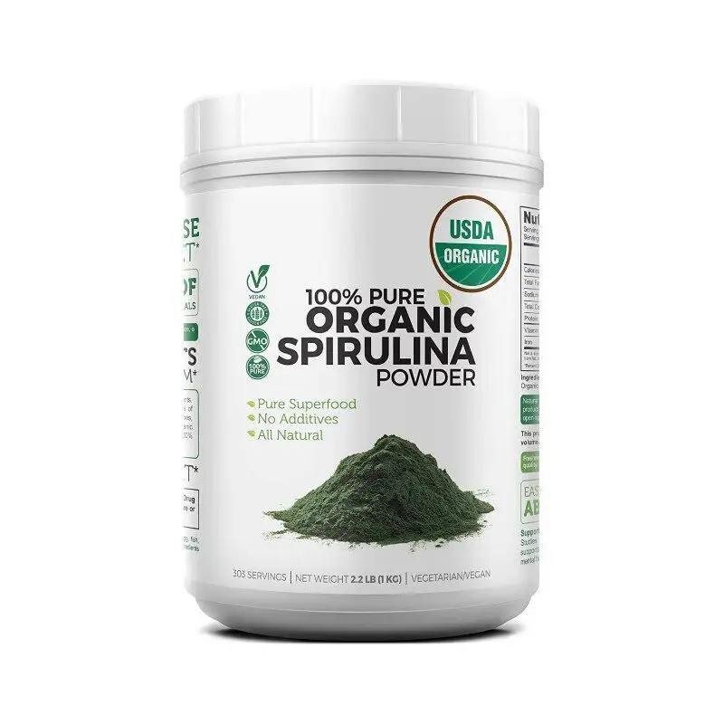 100% Pure Organic Spirulina Powder Rich Source of Amino Acids Vitamins and Minerals Support Healthy Immune System