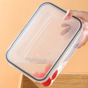 Set Wadah Penyimpanan Makanan Plastik Kedap Udara Transparan 5 pcs/set, Organizer untuk Buah dan Sayur, untuk Dapur, Pantry, Kulkas - Product Image 2
