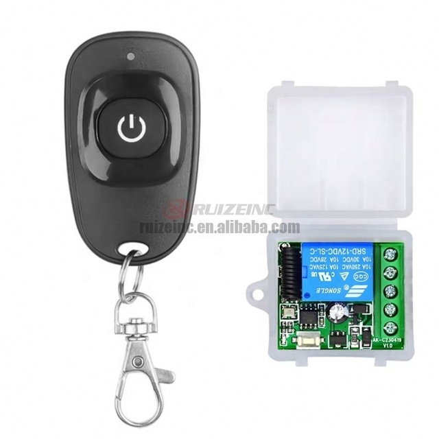 433MHz Wireless Remote Control Switch DC 12V 10A 1CH Relay Module Receiver on OFF Remote Control for Gate Led Lights Bulb DIY