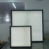 99.999% 0.1/0.12 Mikron 24x24 Mini Pleat Hepa Filter Udara untuk Ruang Bersih / Filter Udara untuk Sistem HVAC